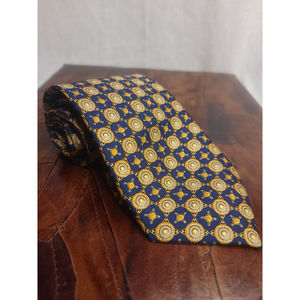 The Meuseum Of Art Tie Blue Gold 4.5x58